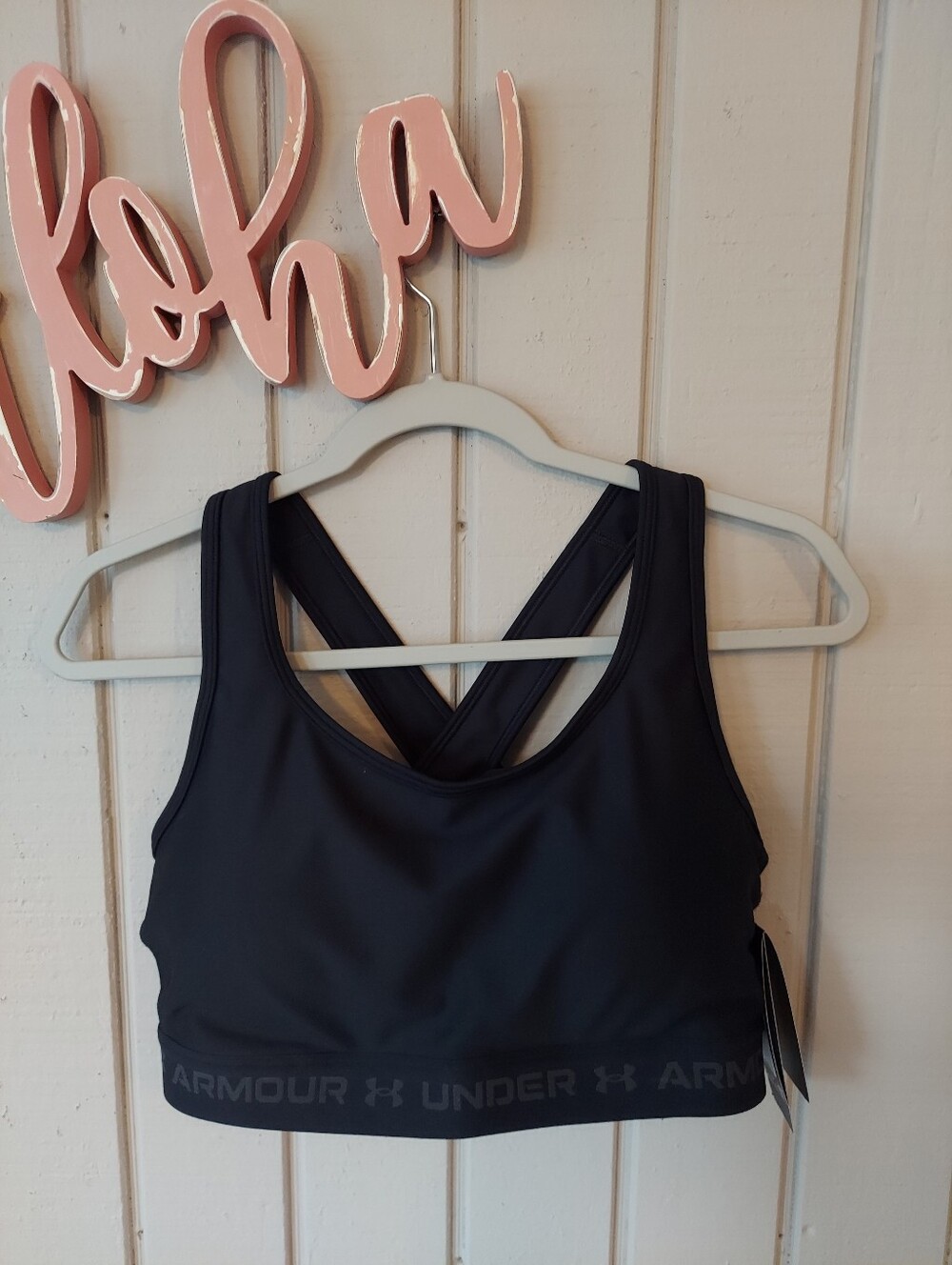 Under Armour Women's Black Crossback Sports Bra 1X - Picture 2 of 11